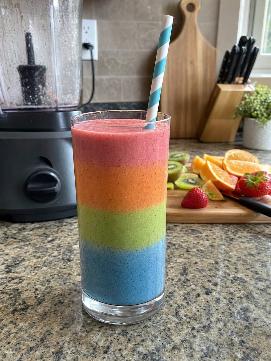 Four-Color Rainbow Smoothie, recipe C035 in Bloomplate 500