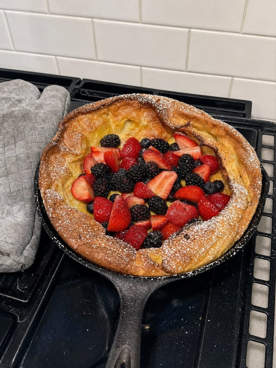 Lemon Berry Dutch Baby, recipe E039 in Bloomplate 500